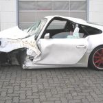Porsche997 GT3#Unfall#Frontschaden#weiss Seite links