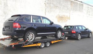 Cayenne Turbo Abholung Transport Porsche Crash-sportwagen.de