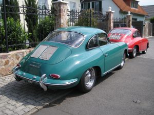356 Porsche  Heck grün rechts