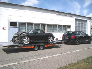 Transport  Boxster S Hänger +Cayenne Schwarz