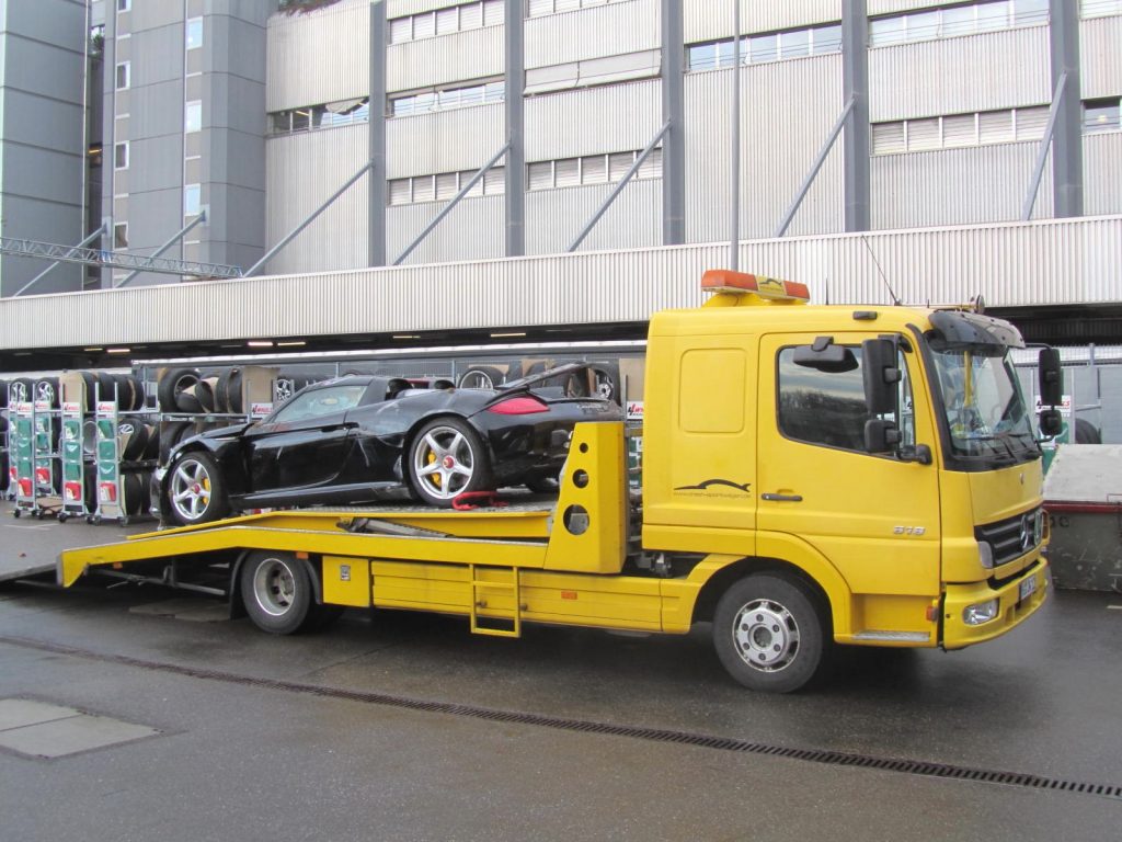 Unfall Porsche Transport