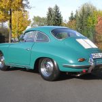 #Porsche #356 grün heck links