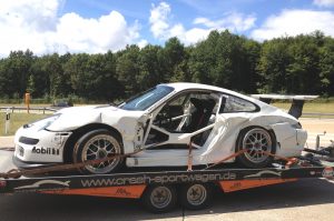 Abholung Porsche Rennwagen Clubsport