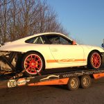 Porsche 997 Gt3 Unfallwagen weiss orange