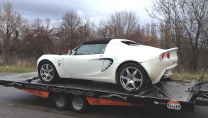 Fahrzeugtransport Lotus Unfall