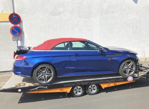 Unfall AMG C 63 Cabrio Seitenschaden links www.crash-sportwagen.de