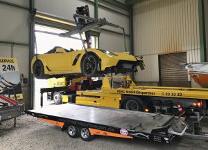 Unfall Corvette Z06 Modell 2018 www.crash-sportwagen.de