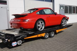 #993 carrera Anhänger 993 Carrera 4Unfall - Frontschaden #crash-sportwagen.de