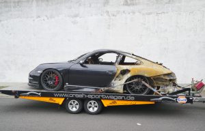 Brandschaden Porsche 997 Turbo Ankauf crash-sportwagen.de
