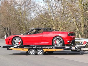 Ferrari F 430 'brandschaden# Transport#