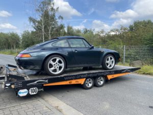 Porsche 993 Abholung Wasserschaden