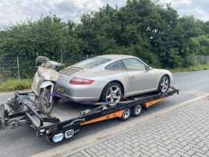 Porsche Wasserschaden 997 Carrera Abholung