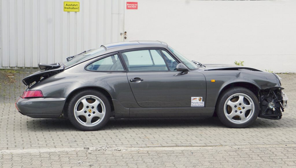 Heckschaden Porsche 964 Carrera Schiefergrau Metallic