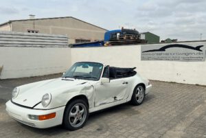 964 Carrera weiss Cabrio 1993 Frontschaden links