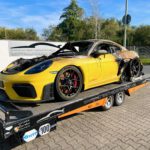 Brandschaden 718 GT4 RS Transport