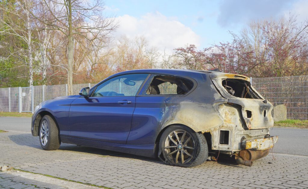 Brandschaden BMW Kofferraumbrand Ankauf-Restwert-Höchstgebot