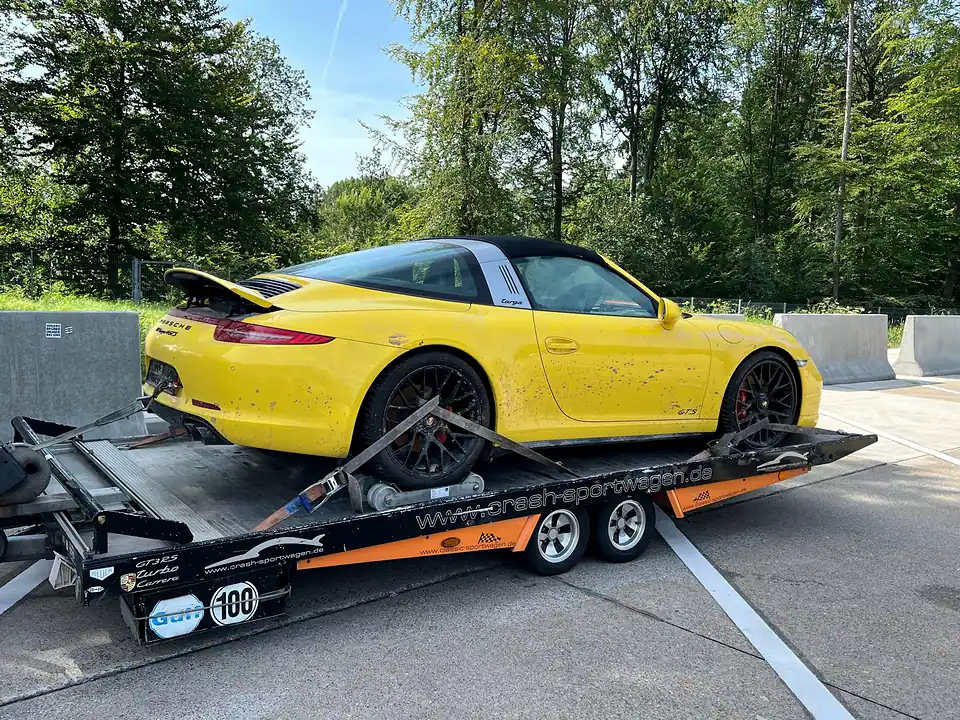 Bergung & Transport Wasserschaden Porsche