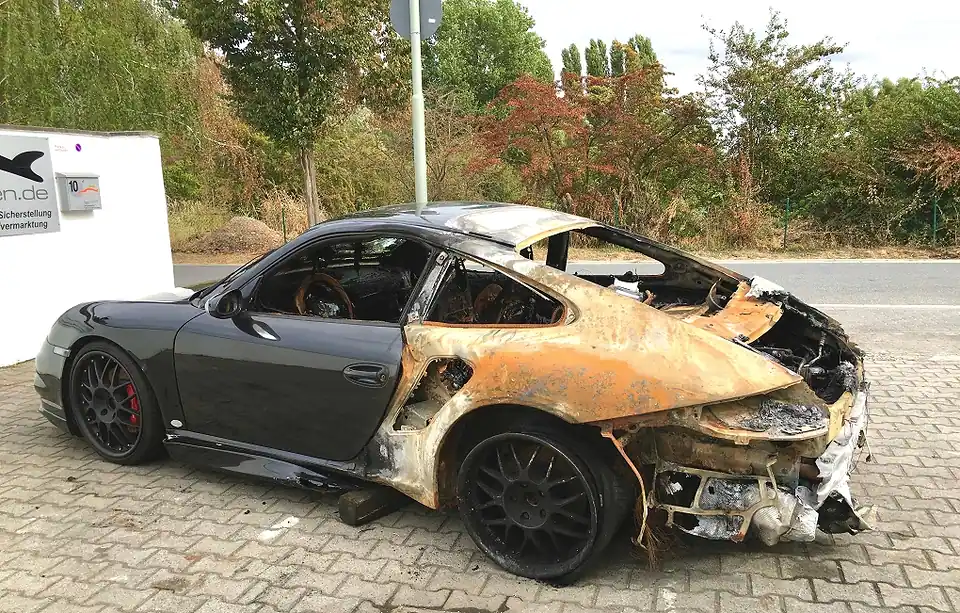 Porsche 997 Turbolader-Brandschaden-Ankauf