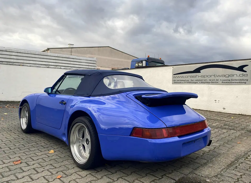 Porsche 964 Carrera 2 mit Strosek MEGA-Umbau – Tuning Carrera in Maritimblau Ankauf Bundesweit