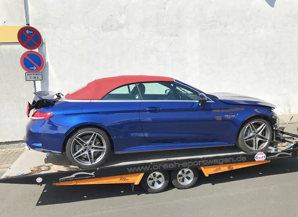 Unfall AMG C 63 Cabrio Seitenschaden links
